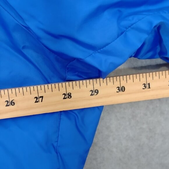 Columbia Jacket Men's Size XL Blue Teal Reversible Nylon Bomber Radial 80s VNTG - Picture 3 of 11